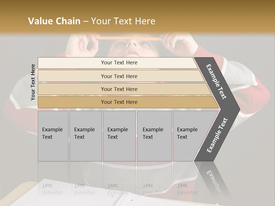 Student Backwards Sitting PowerPoint Template