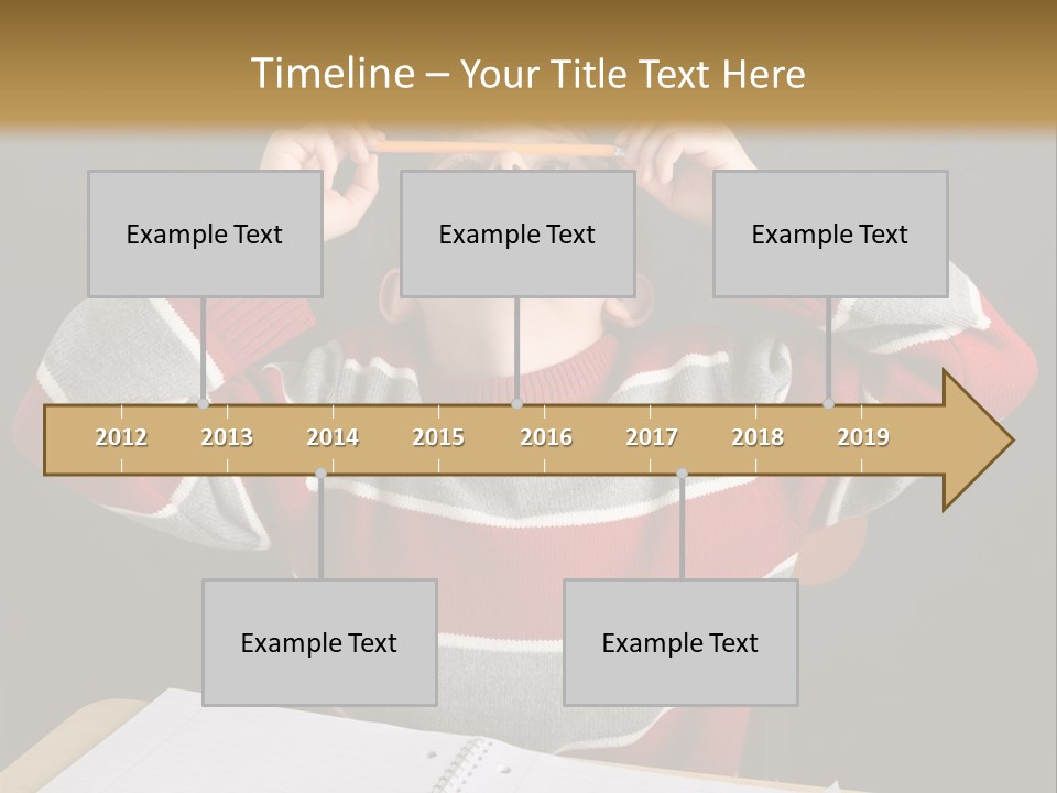 Student Backwards Sitting PowerPoint Template