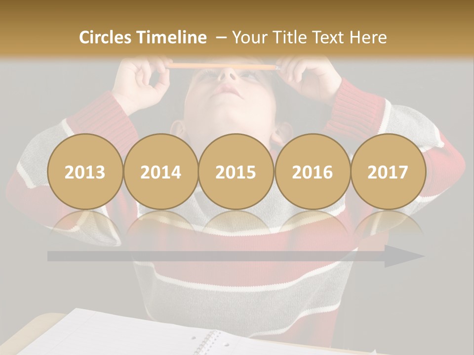 Student Backwards Sitting PowerPoint Template