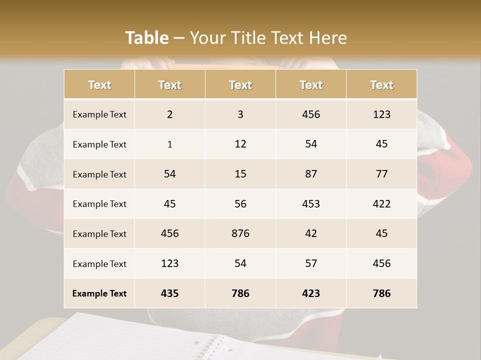 Student Backwards Sitting PowerPoint Template