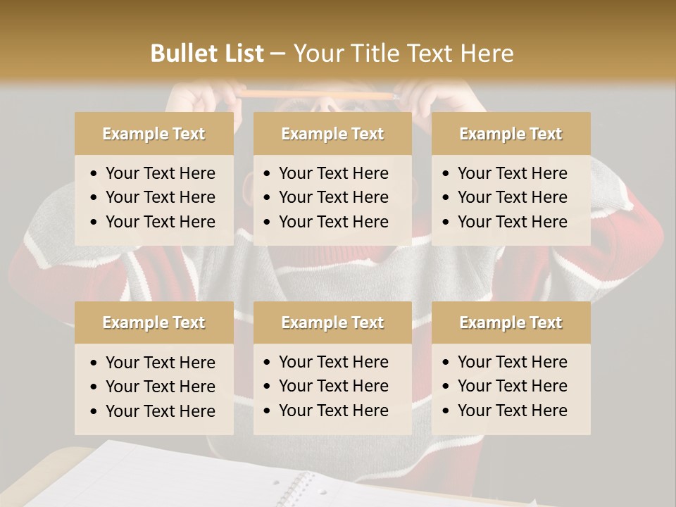 Student Backwards Sitting PowerPoint Template