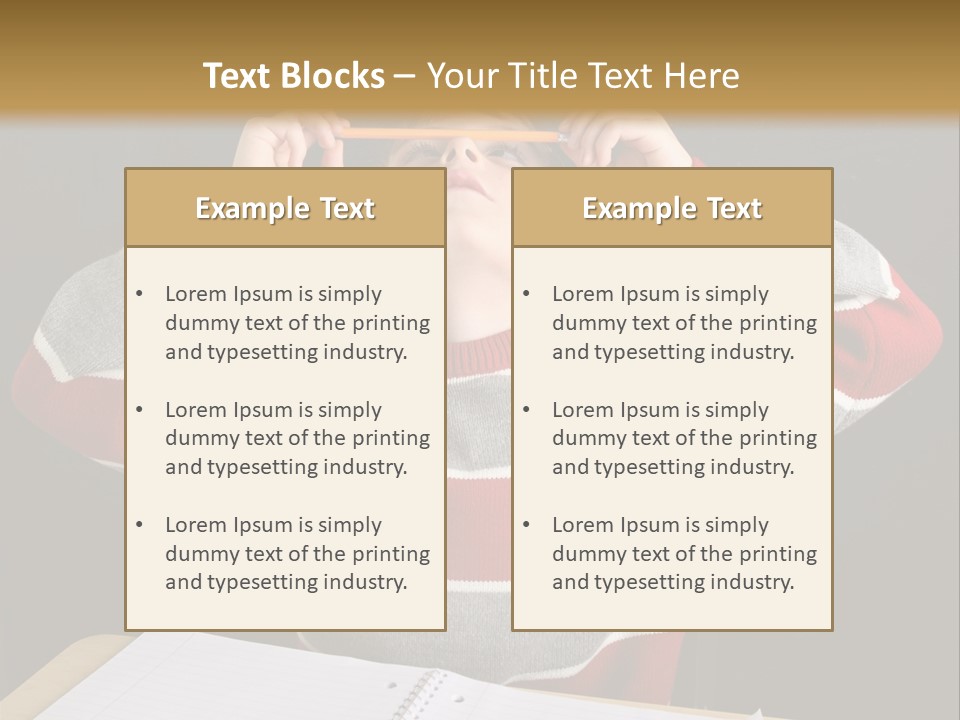 Student Backwards Sitting PowerPoint Template