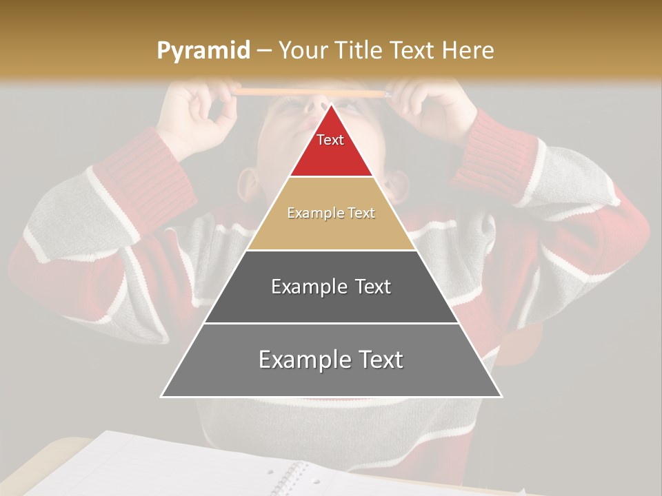 Student Backwards Sitting PowerPoint Template