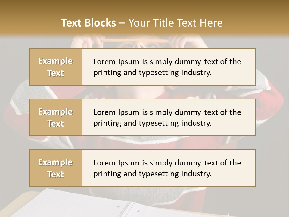 Student Backwards Sitting PowerPoint Template