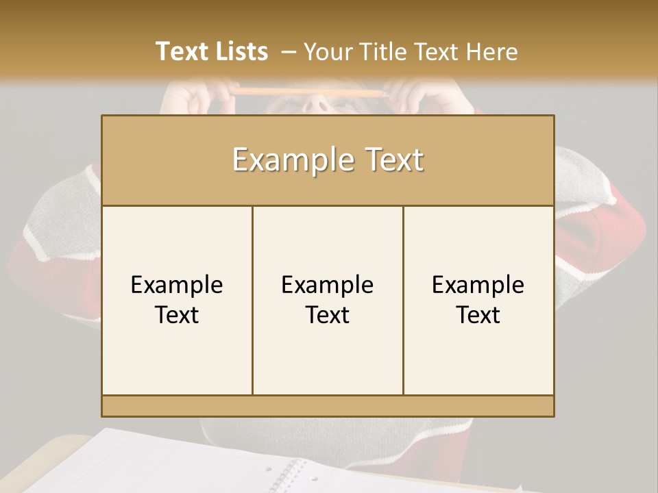 Student Backwards Sitting PowerPoint Template