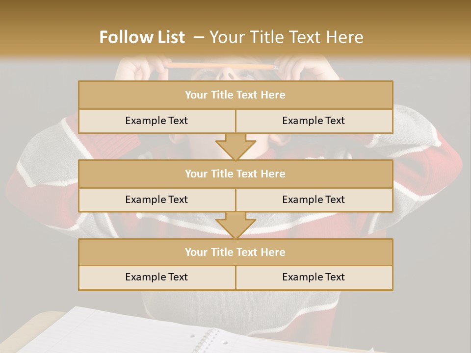 Student Backwards Sitting PowerPoint Template