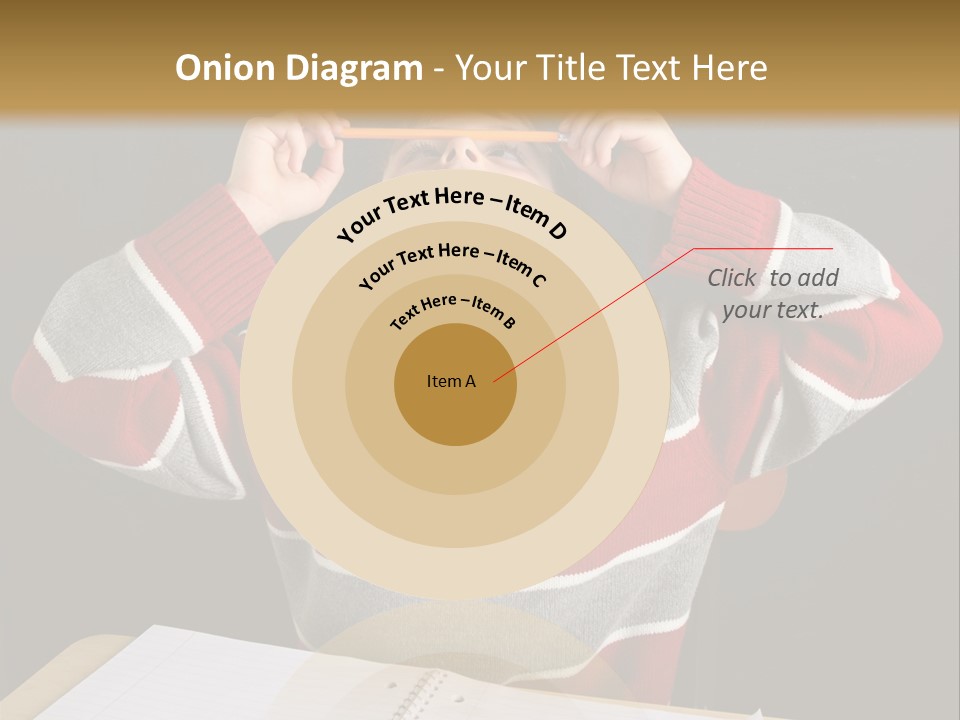 Student Backwards Sitting PowerPoint Template