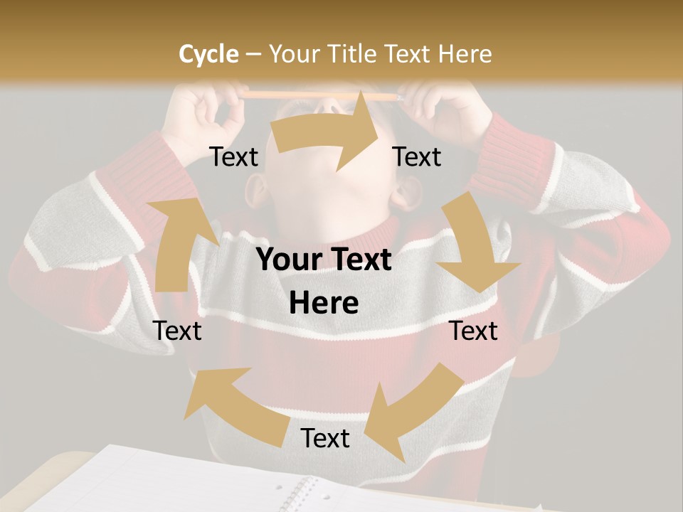 Student Backwards Sitting PowerPoint Template