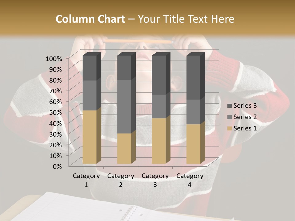 Student Backwards Sitting PowerPoint Template