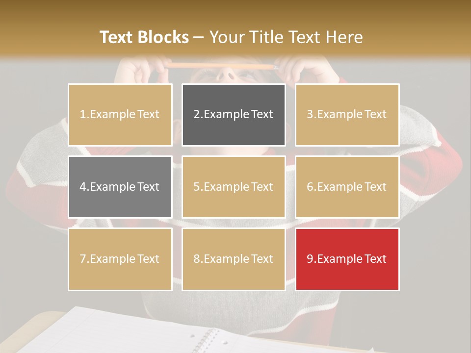 Student Backwards Sitting PowerPoint Template