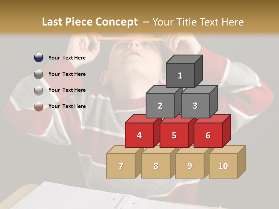 Student Backwards Sitting PowerPoint Template