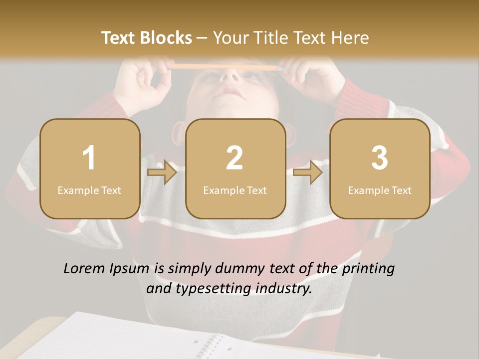 Student Backwards Sitting PowerPoint Template