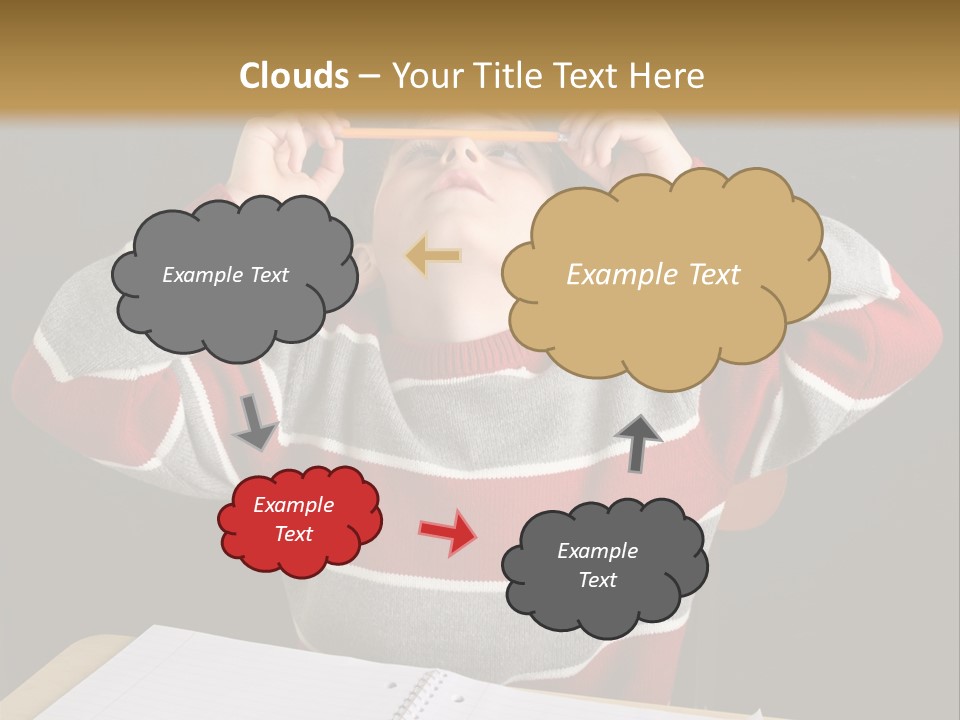 Student Backwards Sitting PowerPoint Template