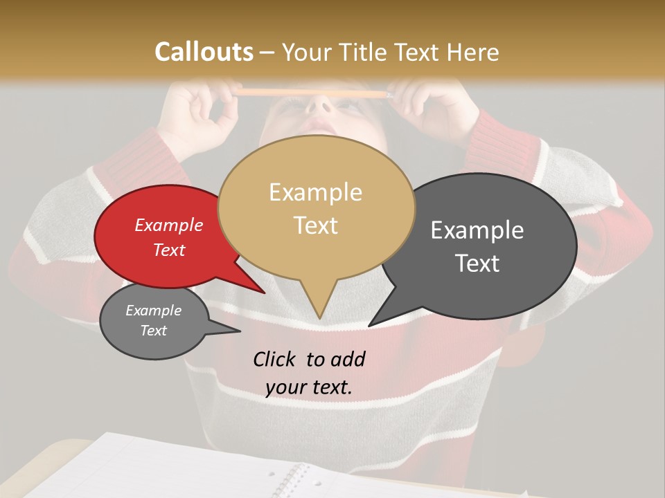 Student Backwards Sitting PowerPoint Template
