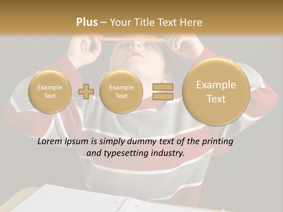Student Backwards Sitting PowerPoint Template