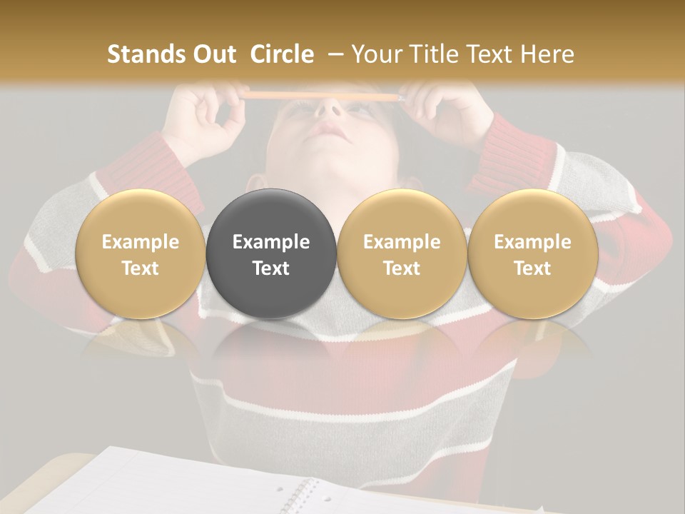 Student Backwards Sitting PowerPoint Template