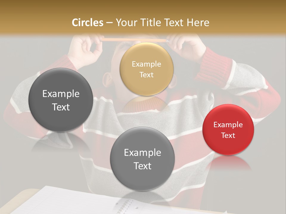 Student Backwards Sitting PowerPoint Template