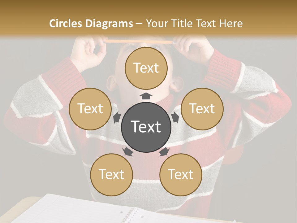 Student Backwards Sitting PowerPoint Template