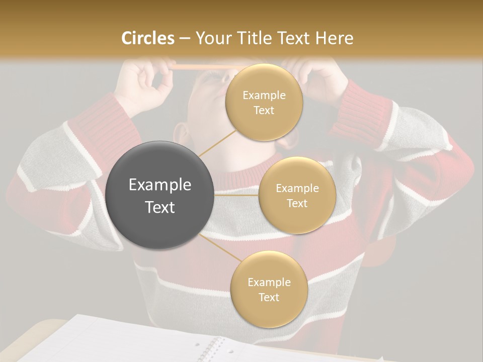 Student Backwards Sitting PowerPoint Template