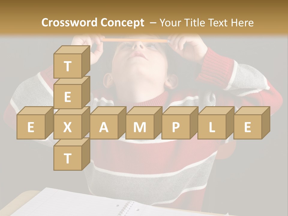 Student Backwards Sitting PowerPoint Template