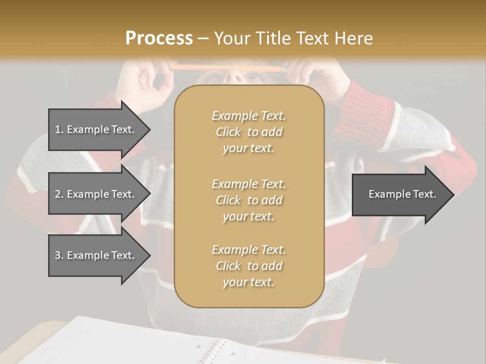 Student Backwards Sitting PowerPoint Template