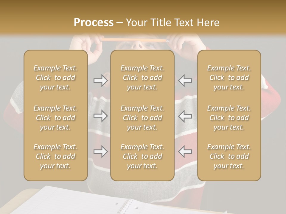 Student Backwards Sitting PowerPoint Template