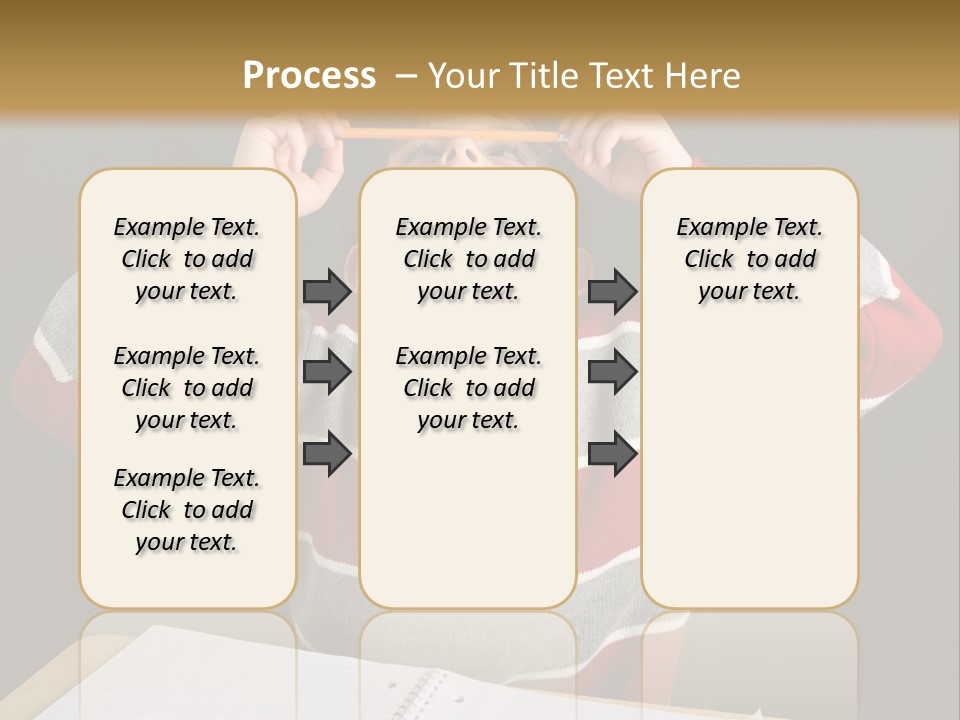 Student Backwards Sitting PowerPoint Template