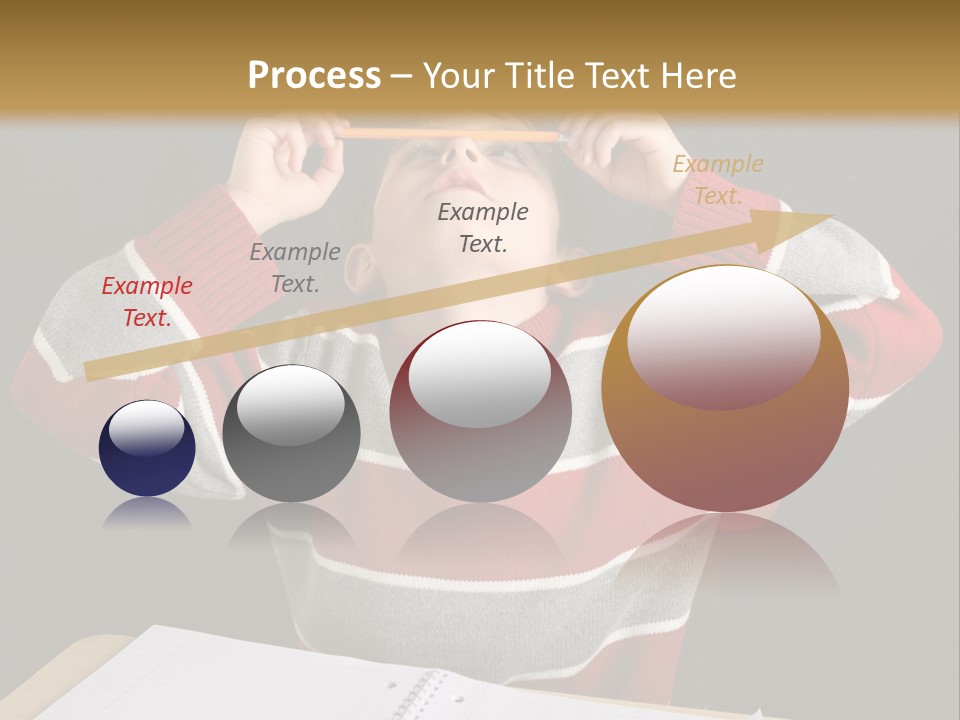 Student Backwards Sitting PowerPoint Template