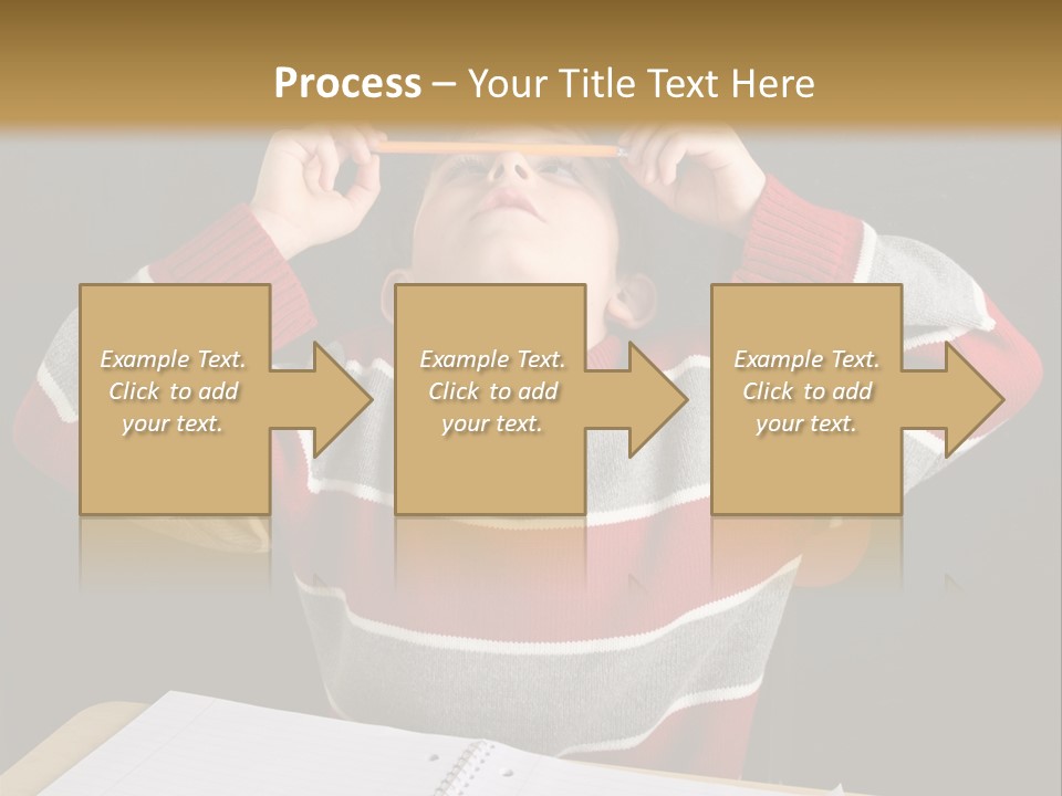 Student Backwards Sitting PowerPoint Template