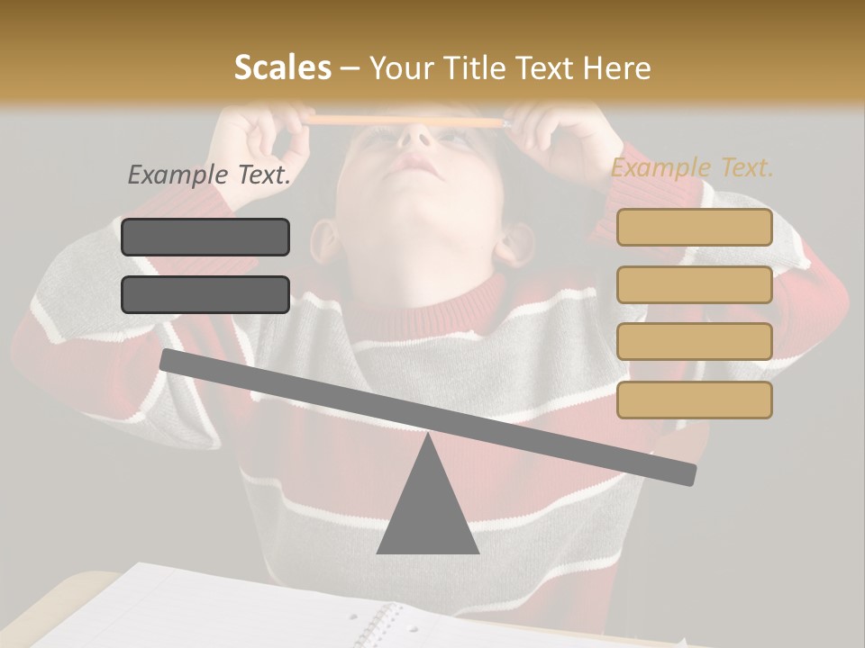 Student Backwards Sitting PowerPoint Template