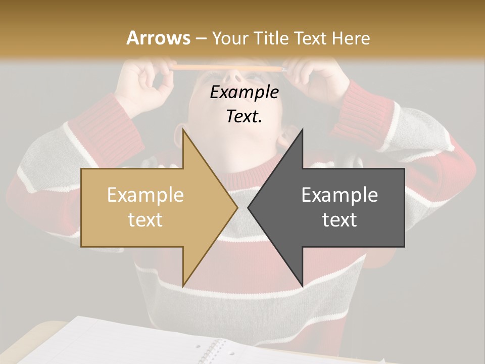 Student Backwards Sitting PowerPoint Template