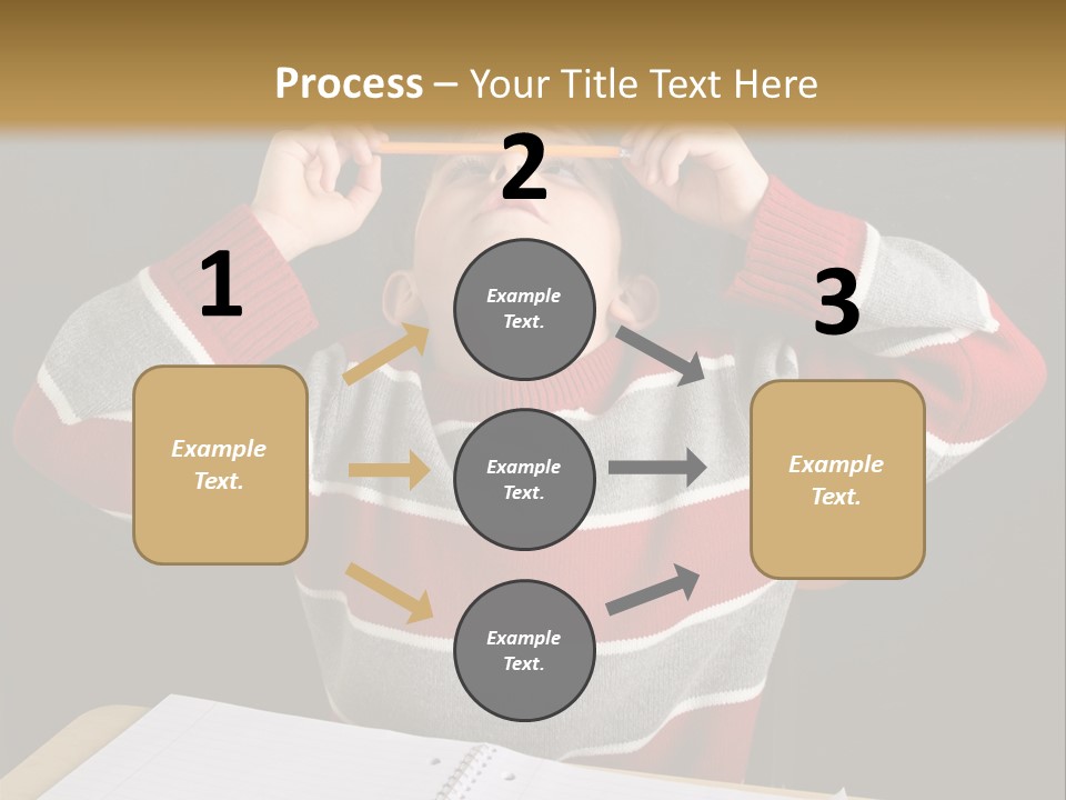 Student Backwards Sitting PowerPoint Template