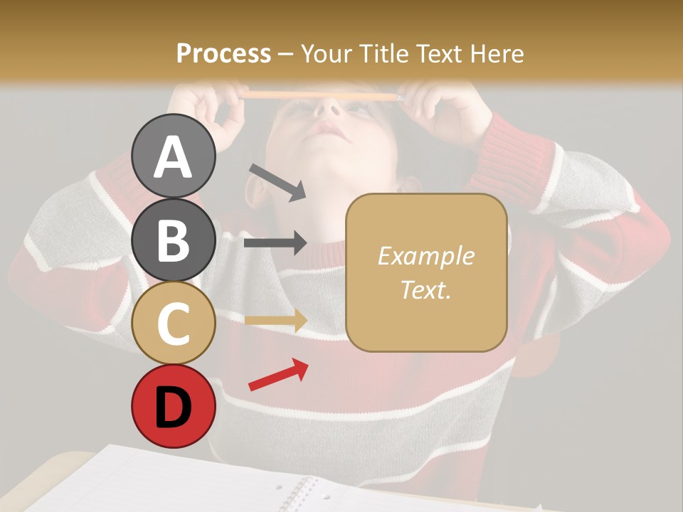 Student Backwards Sitting PowerPoint Template