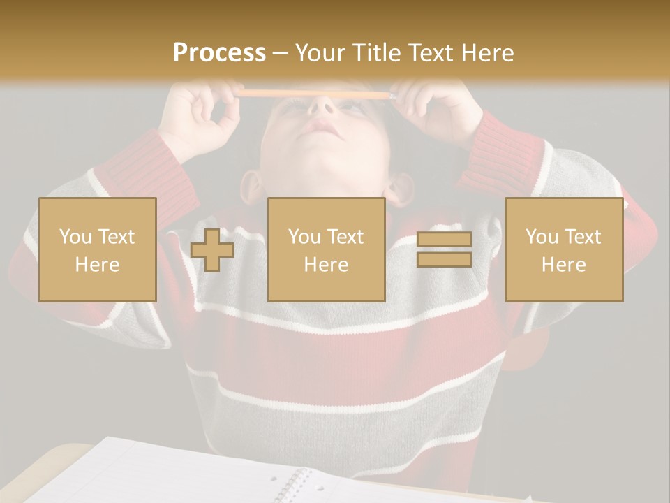 Student Backwards Sitting PowerPoint Template