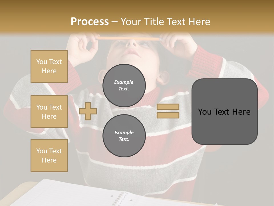 Student Backwards Sitting PowerPoint Template