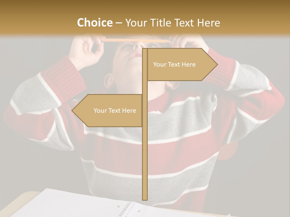 Student Backwards Sitting PowerPoint Template