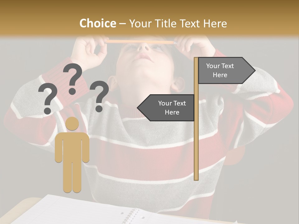 Student Backwards Sitting PowerPoint Template