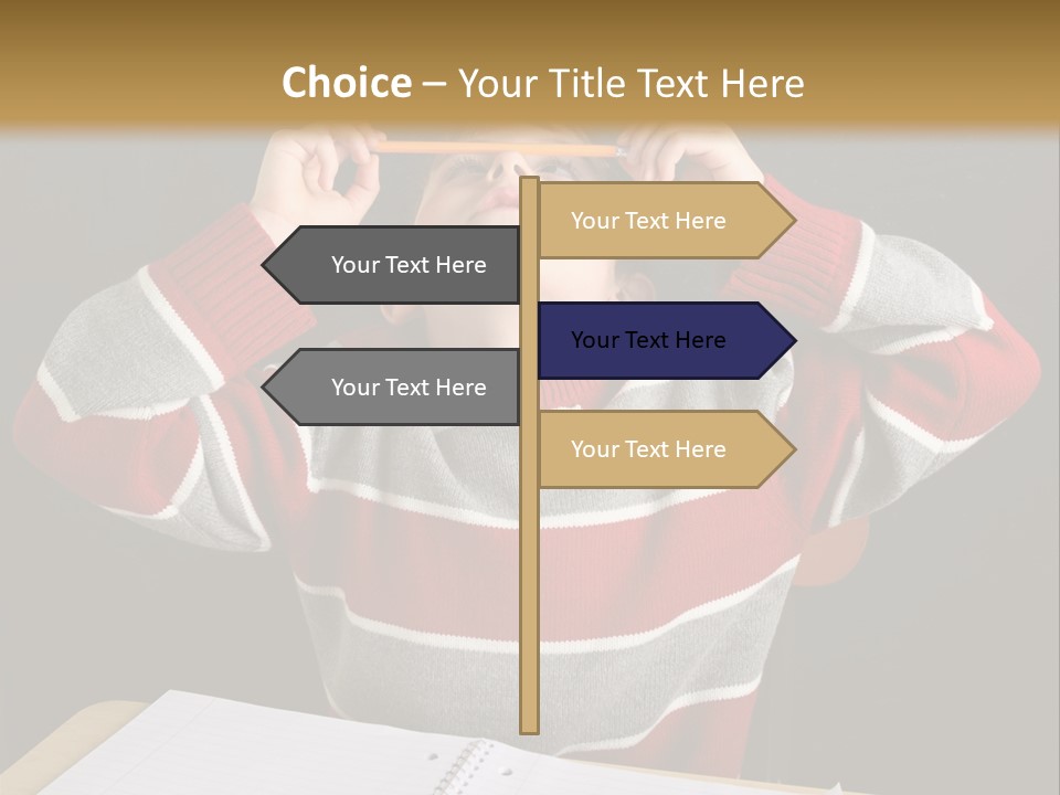 Student Backwards Sitting PowerPoint Template
