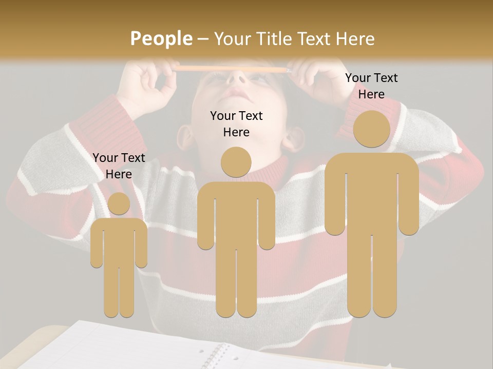 Student Backwards Sitting PowerPoint Template