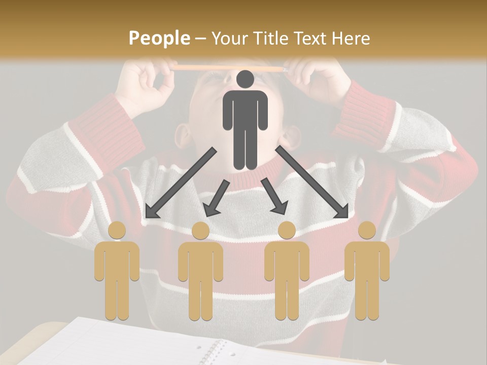 Student Backwards Sitting PowerPoint Template