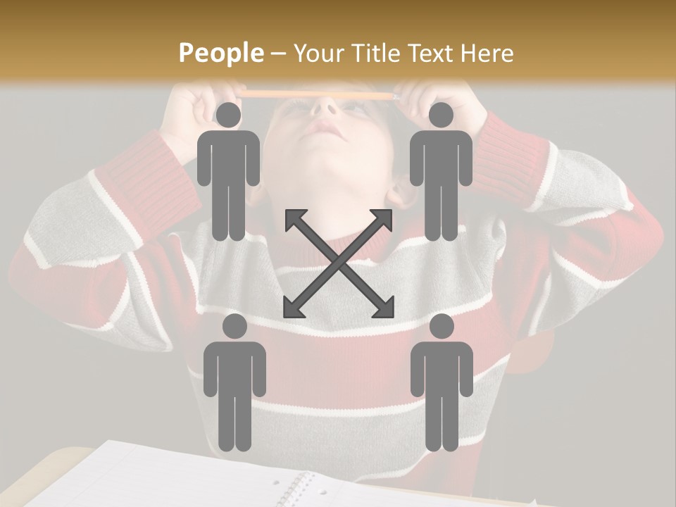 Student Backwards Sitting PowerPoint Template