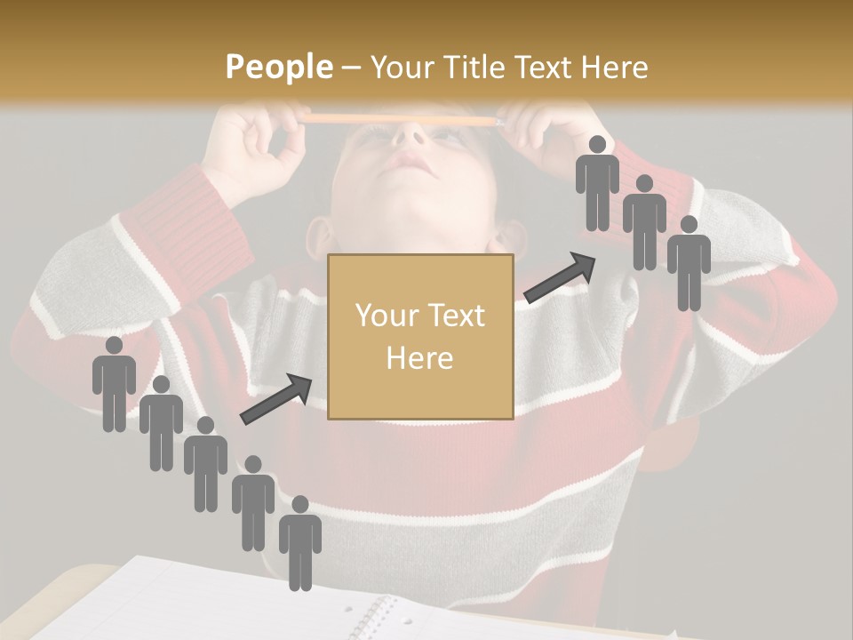 Student Backwards Sitting PowerPoint Template