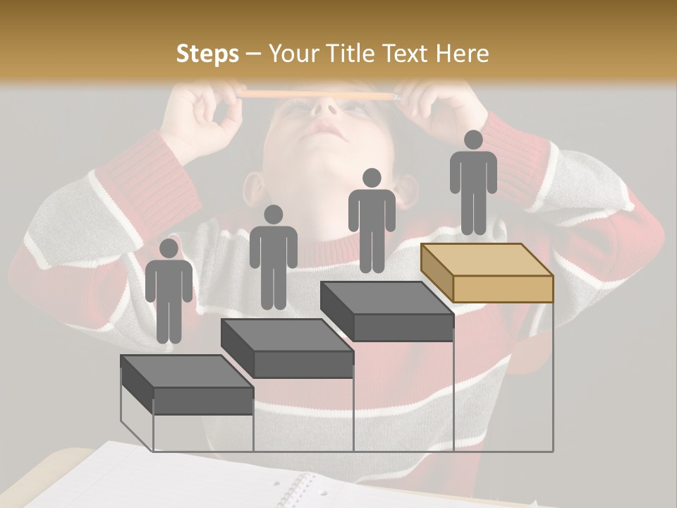 Student Backwards Sitting PowerPoint Template