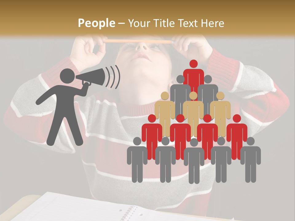 Student Backwards Sitting PowerPoint Template