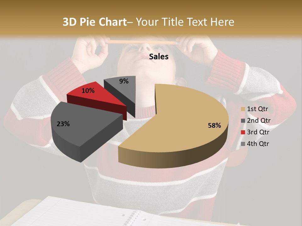 Student Backwards Sitting PowerPoint Template