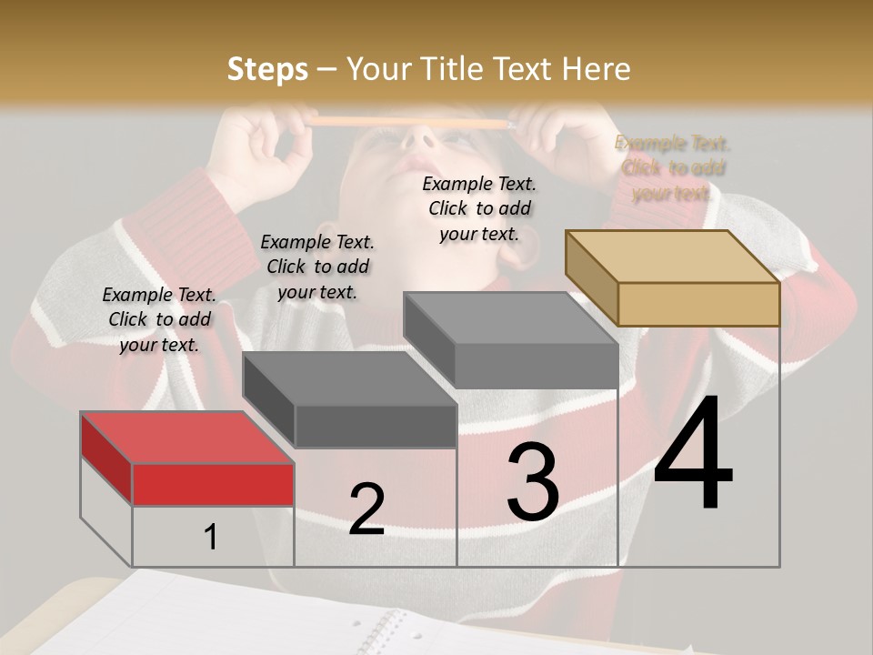 Student Backwards Sitting PowerPoint Template