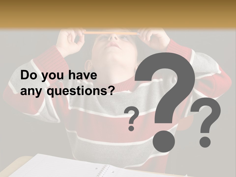 Student Backwards Sitting PowerPoint Template