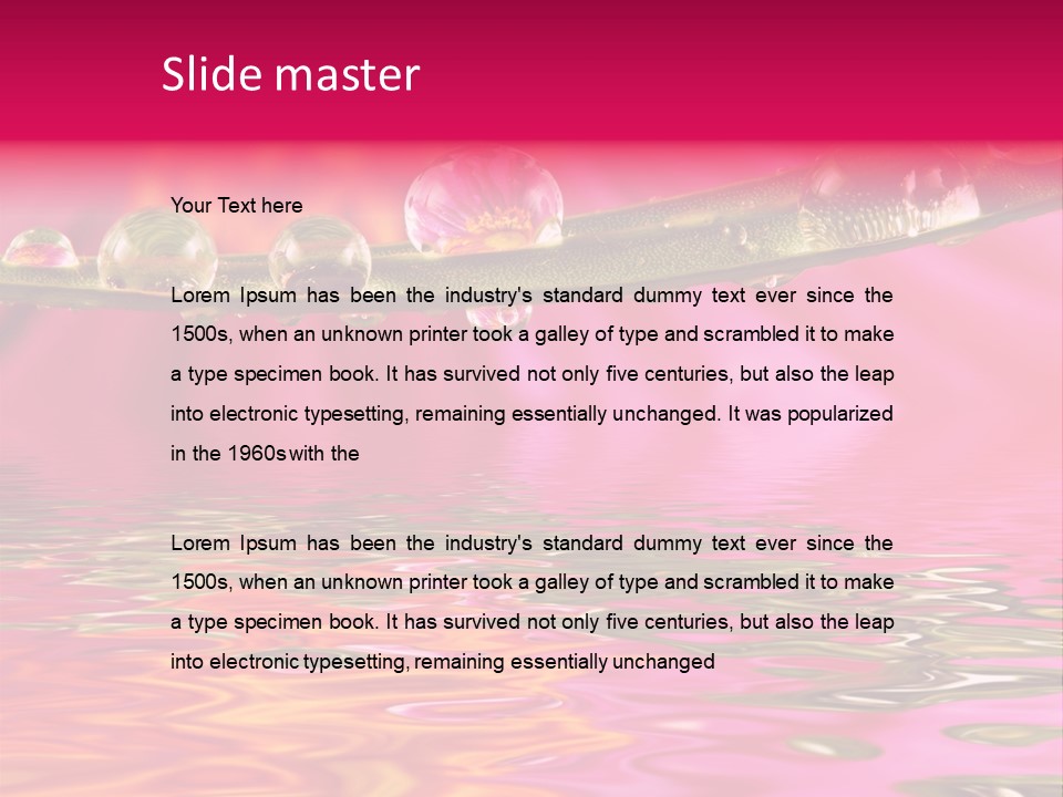 Pure Drops Dew PowerPoint Template