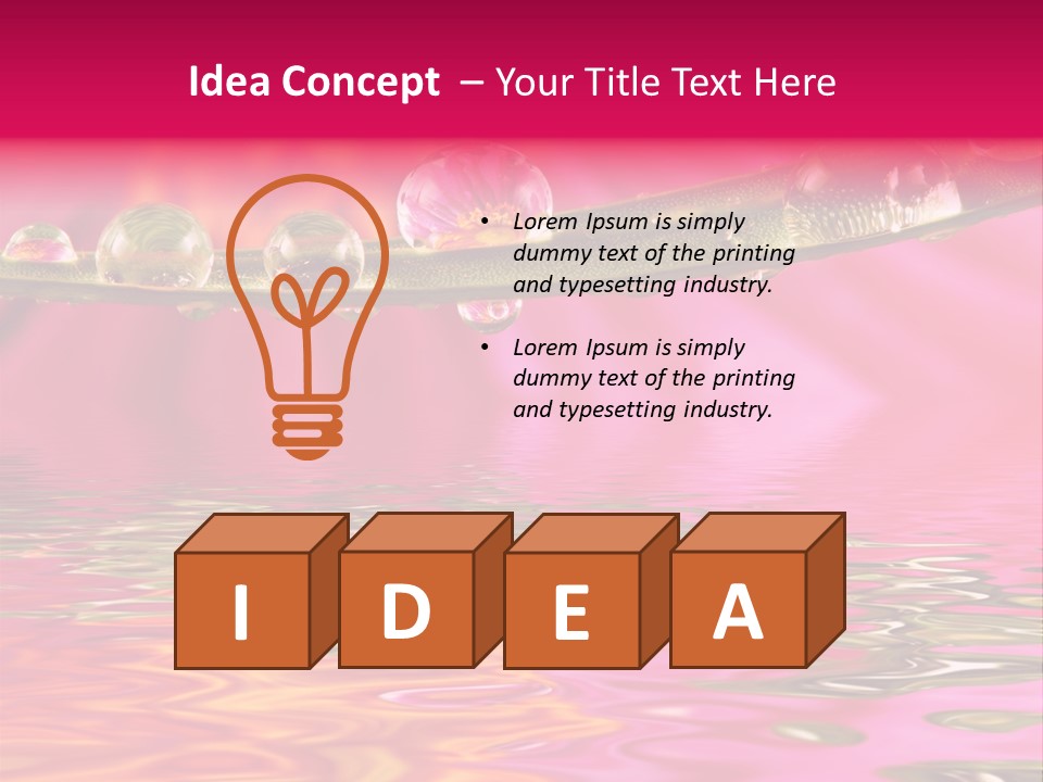 Pure Drops Dew PowerPoint Template