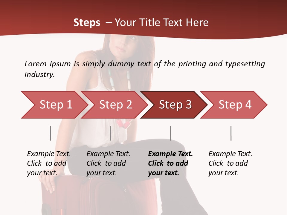 Necklace Woman Handbag PowerPoint Template